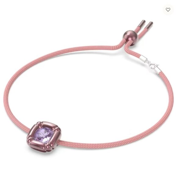Swarovski 5626400 Dulcis necklace choker jewelry pink purple adjustable new - Picture 1 of 15